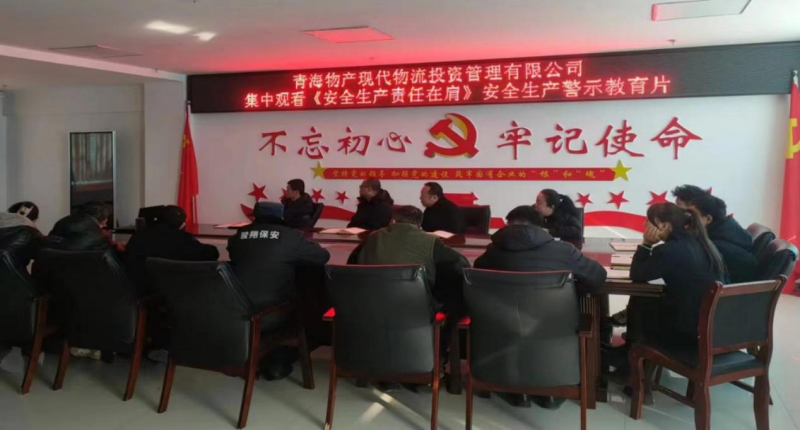 責任重于泰山 安全警鐘長鳴&mdash;&mdash;現(xiàn)代物流公司集中觀看《安全生產 責任在肩》警示教育片